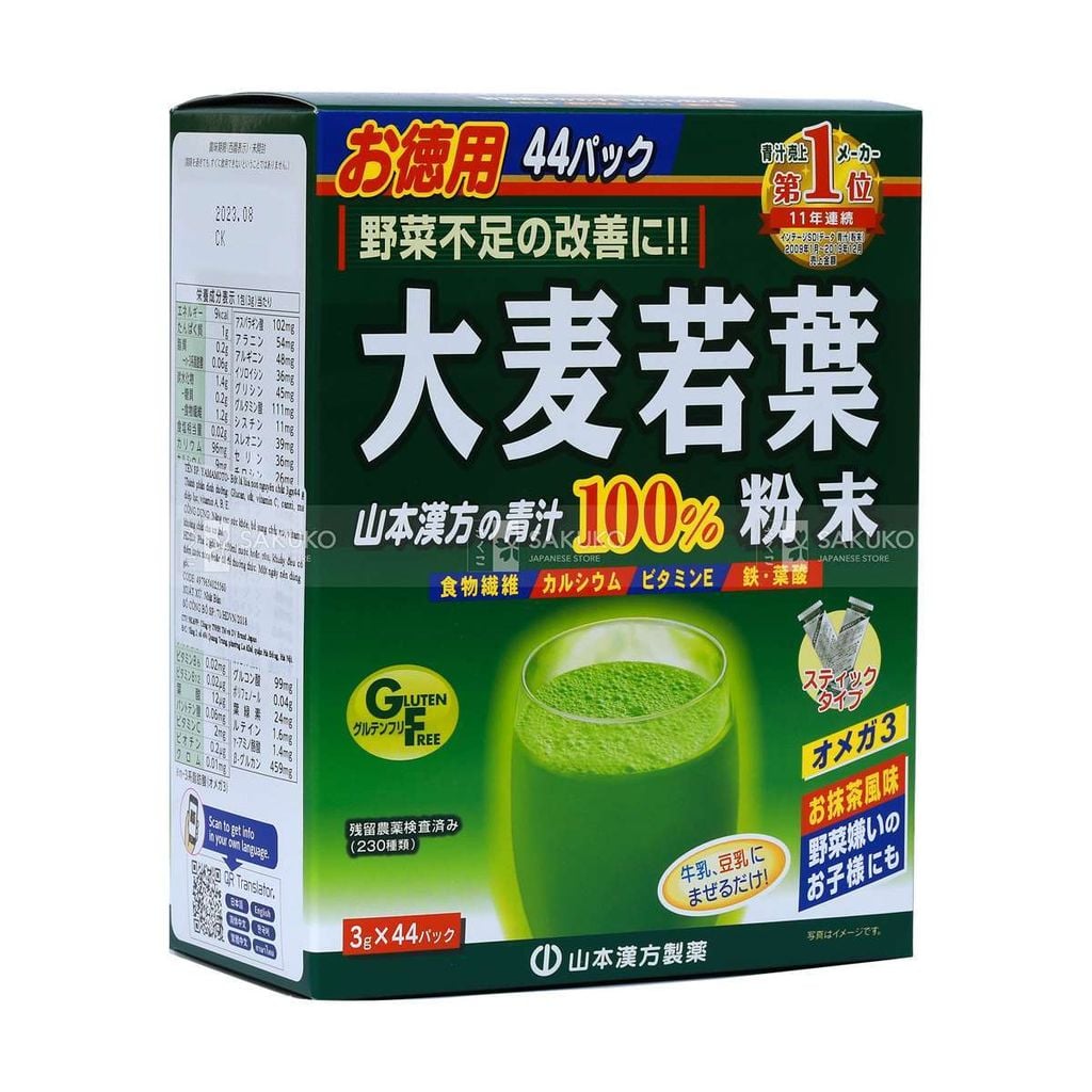 YAMAMOTO- Bột lá lúa non nguyên chất 3gx44 gói
