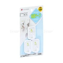 PONYKASEI- Móc dán tường chữ nhật trắng 3 chiếc