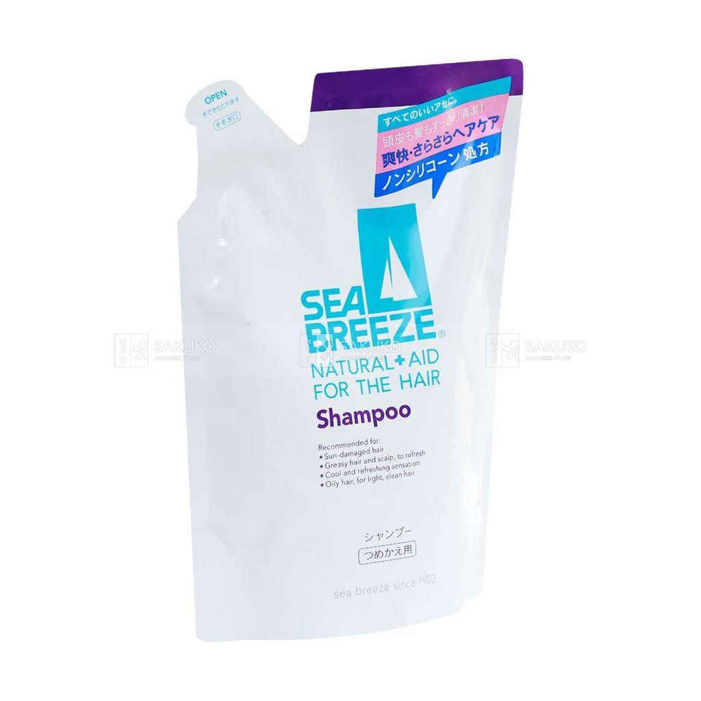 SEA BREEZE- Dầu gội chăm sóc tóc Natural&Aid- Túi thay thế, 400ml