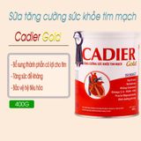  Cadier Gold – Dinh dưỡng cần thiết cho người tim mạch, tiểu đường - Lon 400G 