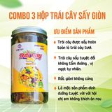  Combo 3 hộp Trái cây sấy giòn 250g 