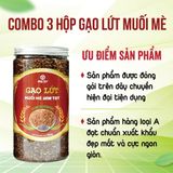  Combo 3 hộp Gạo lứt muối mè 350g 