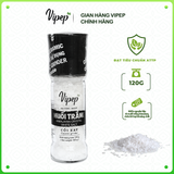Muối Trắng Himalaya Vipep Nguyên Hạt Cối Xay Hũ Thủy Tinh 120g - Gia vị Vipep