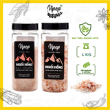 Combo 01kg Muối Hồng Himalaya xay nhuyễn Gia vị Vipep làm gia vị nấu ăn, pha chế thức uống, chăm sóc da