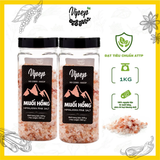 Combo Muối Hồng Hymalaya Vipep muối mỏ nhiều khoáng chất, gia vị nấu ăn, chăm sóc cơ thể, ngân chân - Gia vị Vipep