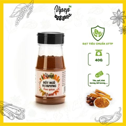 Ngũ Vị Hương Bột Tự Nhiên Vipep Hũ Nhựa 40g