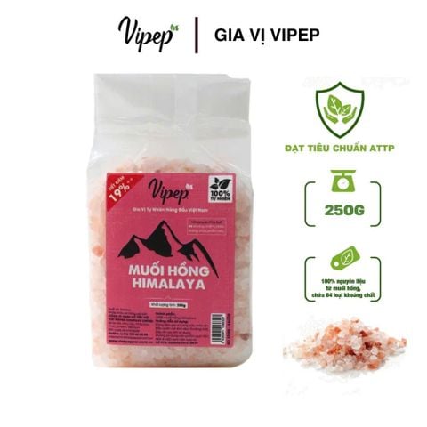 Muối Hồng Himalaya Nguyên Hạt Vipep Túi 250g