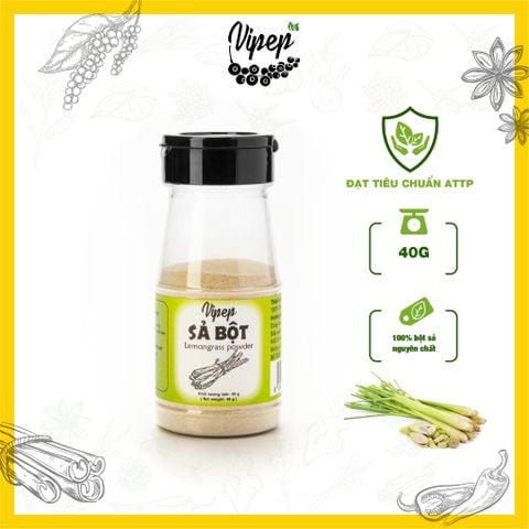 Sả Bột Tự Nhiên Vipep Hũ Nhựa 40g