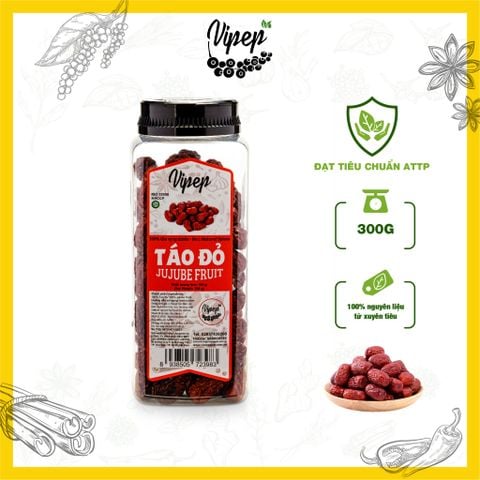 Táo Đỏ Tân Cương Tự Nhiên Vipep Hũ Nhựa 300g