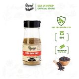 Combo Gia vị Vipep 4 loại Hành bột 70g, Tỏi bột 70g, Muối hồng xay 200g, Tiêu xay 50g
