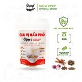 Combo Vipep, gia vị nấu phở 25g, Muồi Hồng xay 500g, Tiêu đen xay 50g, Ớt bột 45g