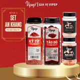 Set Quà Tết An Khang - Hộp Quà Dinh Dưỡng Cao Cấp, Sang Trọng - Gia Vị Vipep