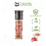 Combo muối cối xay thượng hạng, muồi hồng, muối hồng tiêu đen, muối hồng ớt đỏ - Gia vị Vipep