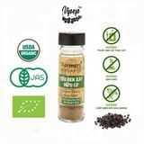 Combo Gia vị hữu cơ Vipep Farmer' Organic Nghệ bột 40g, Gừng bột 40g, Tiêu đen xay 50g