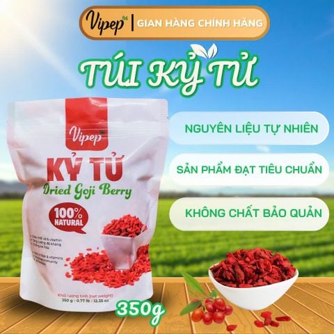 Kỷ Tử Ninh Hạ Tự Nhiên Vipep Túi 350g - Gia vị Vipep