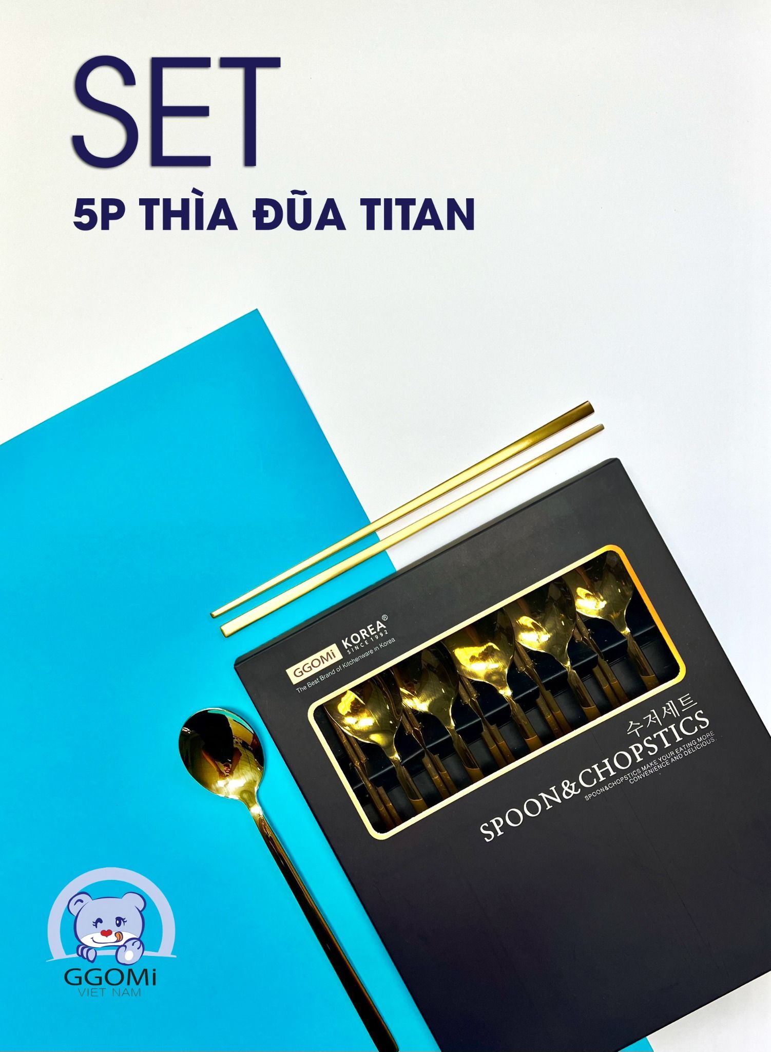 SET 5P Thìa Đũa TITAN