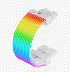 Dây cáp nguồn nối dài Coolmoon Aosor ME210 24 pin ARGB - Trắng | Kèm hub SK3 Mới