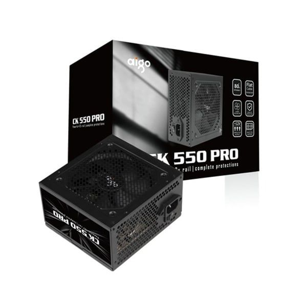 PSU Nguồn Máy Tính Aigo CK550 Pro | 80 Plus AIGO 550W CK550 PRO 80+ EFICIENCY Mới