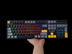 Bàn Phím Cơ Quang GNET GK318 Grey Black Yellow Mới