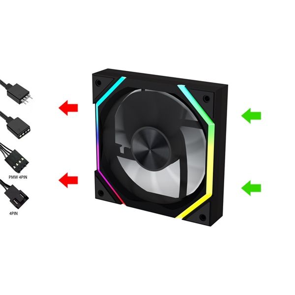 Fan Case Tản Nhiệt Jungle Leopard Galaxy ARGB Viền Đen ( gió ngược ) Mới