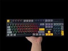 Bàn phím cơ quang GNET GK318 Black Grey Yellow New