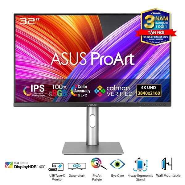 Màn Hình Máy Tính LCD ASUS ProArt Display PA329CRV – 32 inch (hiển thị 31,5 inch), IPS, 4K UHD Mới