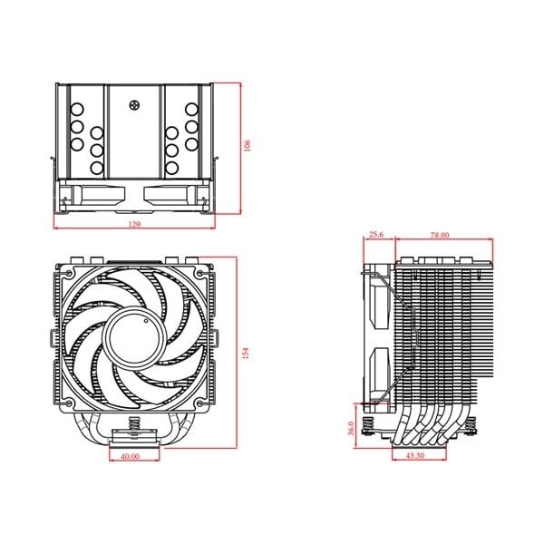 Tản Nhiệt Khí ID-COOLING CPU SE-226-XT Đen Mới