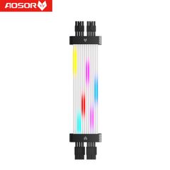 Dây cáp nguồn nối dài Coolmoon Aosor GPU-28 Led ARGB | 2x8 pin, kèm HUB khiển SK3 Mới