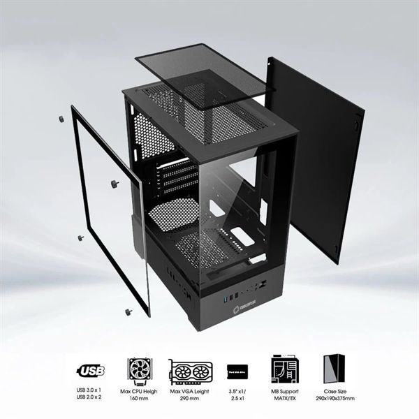 Thùng Case Coolerplus CPC EX32 Trắng Mới