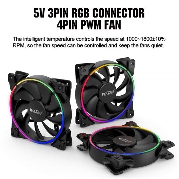 FAN CASE PCCooler Corona 120MM PWM Fan Mới