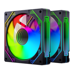 FAN MAGIC SNOWMAN F-120 6PIN RGB (Gắn HUB) Đen Mới