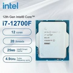 CPU I7 12700F LGA1700, Turbo 4.90 GHz, 12C/20T, 25MB, Box Chính Hãng Mới