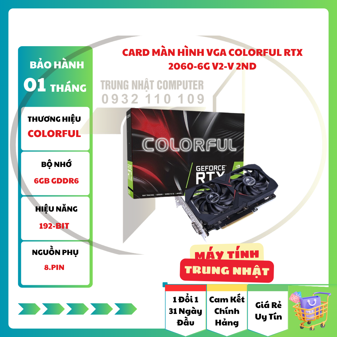 Card Màn Hình VGA Colorful RTX 2060-6G V2-V 2ND