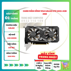 Card màn hình VGA Galax GTX 1650-4GB 2ND