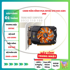 Card Màn Hình VGA Zotac GTX 650-1GD5 2ND