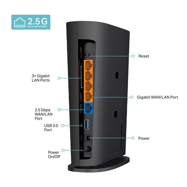Router Wi-Fi 6 Archer AX80 AX6000 8 luồng với cổng 2.5G Mới