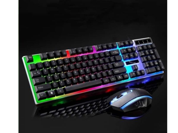 Combo Chuột Phím G21 Đen Led RGB Mới