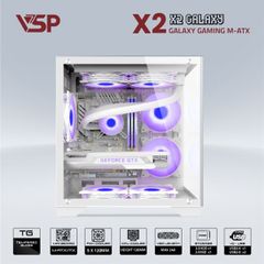 Thùng Case VSP X2 AQUANAUT GALAXY GAMING M-ATX Hồng Mới