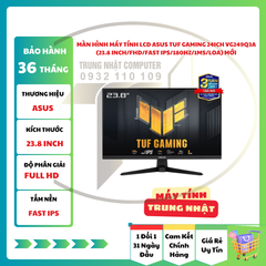Màn Hình Máy Tính LCD ASUS TUF Gaming 24ich VG249Q3A (23.8 inch/FHD/Fast IPS/180Hz/1ms/Loa) Mới