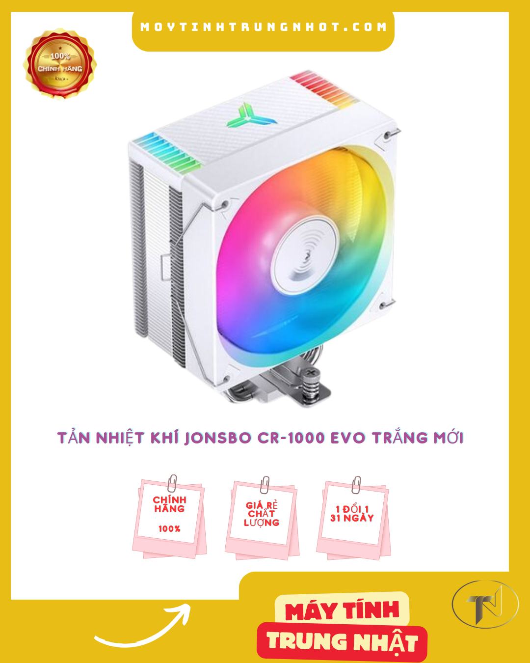 Tản Nhiệt Khí Jonsbo CR-1000 EVO Trắng Mới
