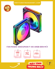Fan MAGIC SNOWMAN F-135 ARGB ĐEN Mới