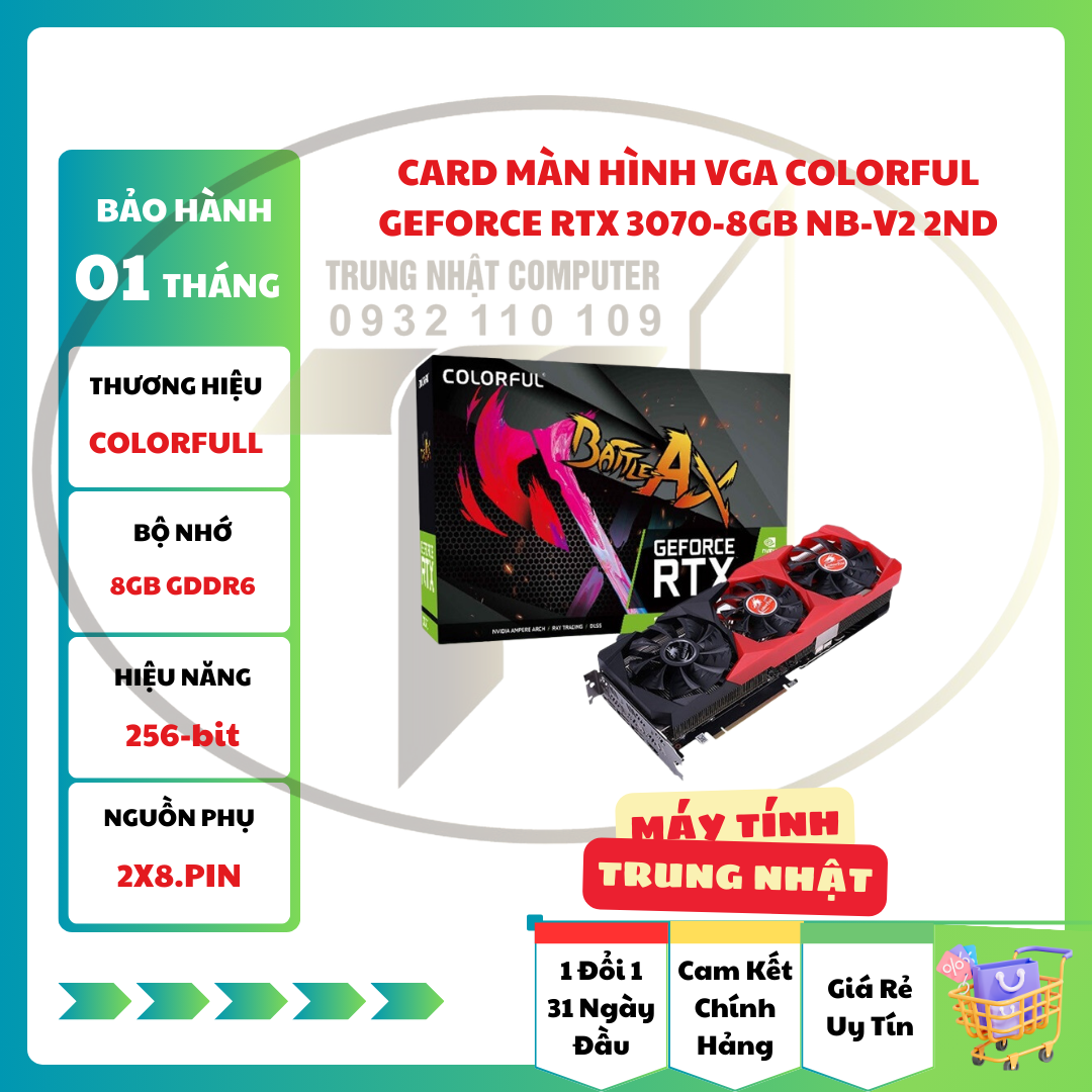 Card Màn Hình VGA Colorful GeForce RTX 3070-8GB NB-V2 2ND