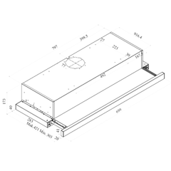Máy hút mùi âm tủ Fagor 3AF3-641X