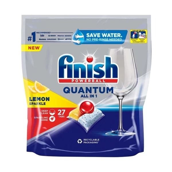 VIÊN RỬA BÁT HƯƠNG CHANH FINISH QUANTUM POWERBALL 27 VIÊN