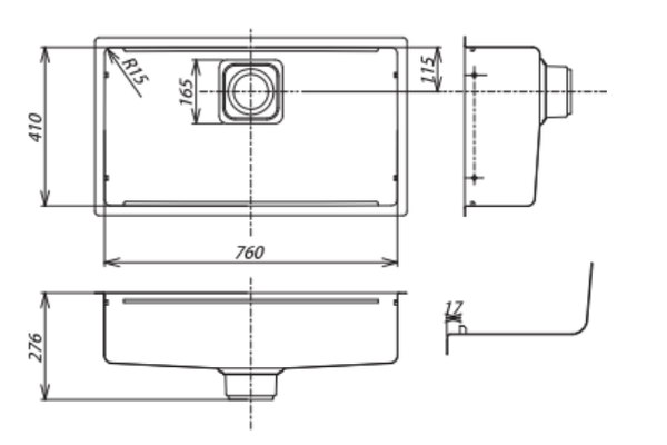 Chậu rửa Shigeru JSM-K 3F FS