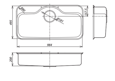 Chậu rửa Shigeru FCJ-K FS