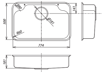 Chậu rửa Shigeru IB-K FS