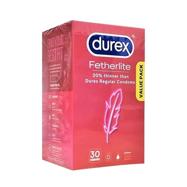  Bao Cao Su Durex Fetherlite Của Úc Siêu Mỏng Hộp 30 Chiếc 