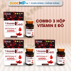 V58a Combo 3 hộp -TPBVSK Vitamin E đỏ  -hỗ trợ làm đẹp da -hộp 60 viên