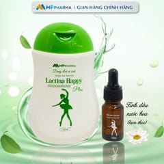 Dung dịch vệ sinh phụ nữ Lactina Happy Plus mẫu mới, hỗ trợ làm sạch dịu nhẹ (chai 120ml )
